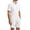 White, variant on Dwelliawo Men's Textured Polo Shirt And Shorts Set, 2 Piece Summer Casual Outfit, Breathable V Neck Knit Tracksuit For Daily Wear Black M