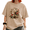 Brown-1, variant on Women's Vintage Washed Line Art Floral Graphic Tee Retro Rose Illustration Summer Casual Short Sleeve Crew Neck Top