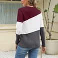 thumbnail image 4 of Long Sleeve Shirts For Women Tops Casual Shirts Round Neck Pullover Crew Neck Womens Blouses, 4 of 7
