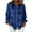 Blue-07, variant on Perfectbot Women's Plus Size Stars Graphic Button Down Shirt - Long Sleeve Dressy Collared Business Casual Blouse