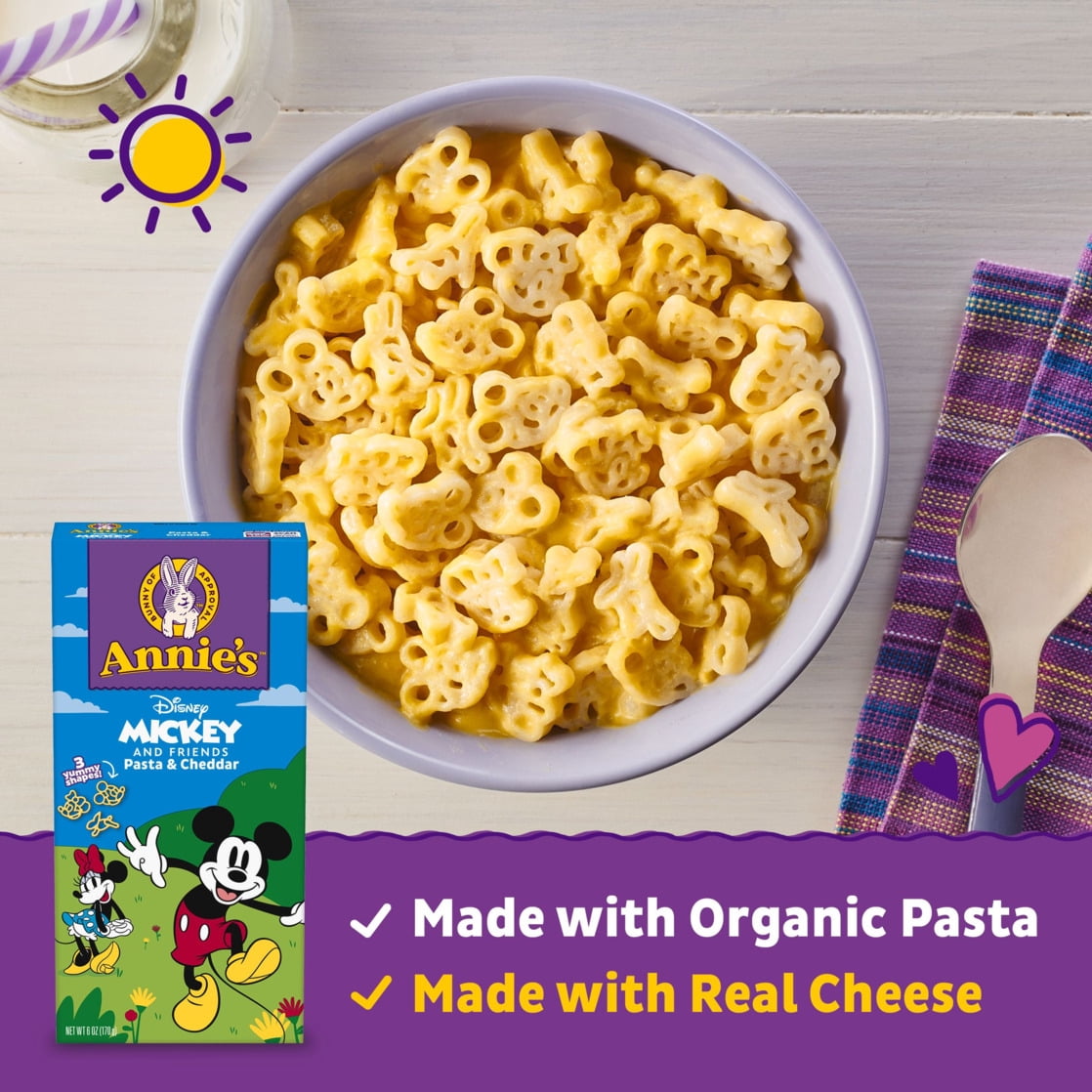 Annie's Disney Mickey & Friends, Macaroni and Cheese Dinner, Pasta & Cheddar, 6 oz.