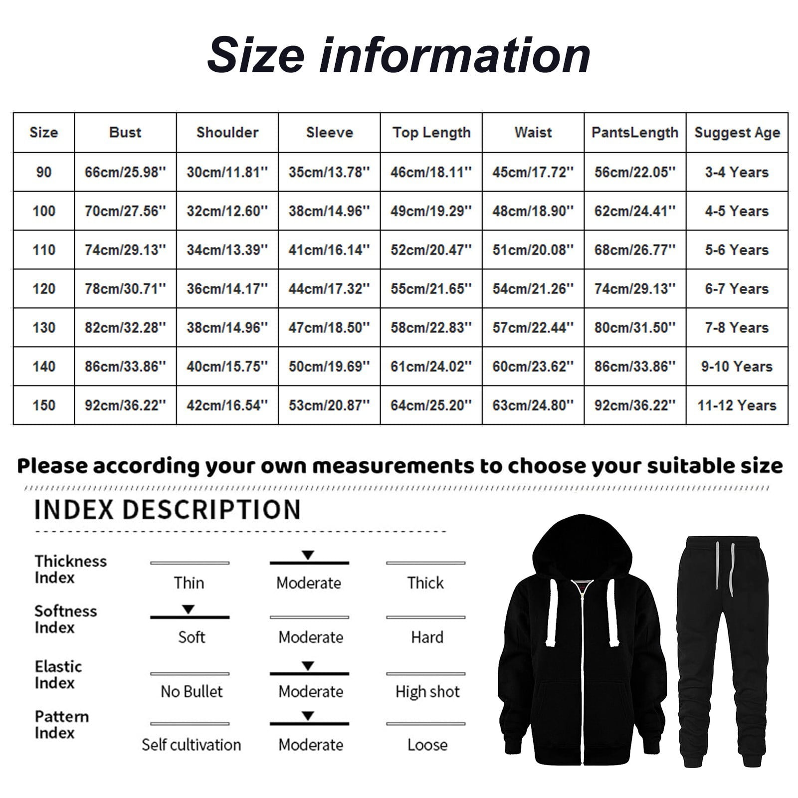 NIEWTR Boy's Little Girls Fall Outfits Casual Active Tracksuits Full Zip Sports Jogging Suits Sets Athletic 2 Piece Sweatsuits For 3-12 Years(Black,6-7 Years)