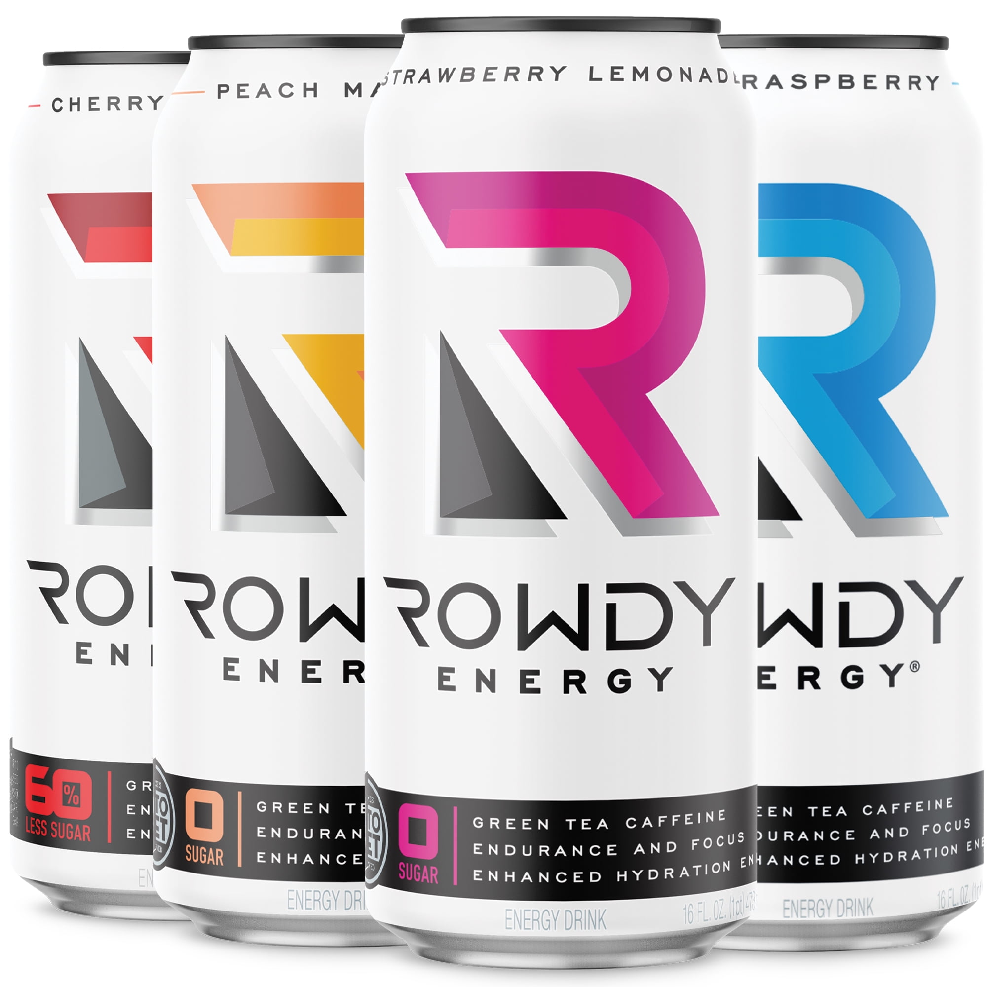 Rowdy Energy Drink, 4 Flavor Variety Pack, 16 fl oz, 12 Pack