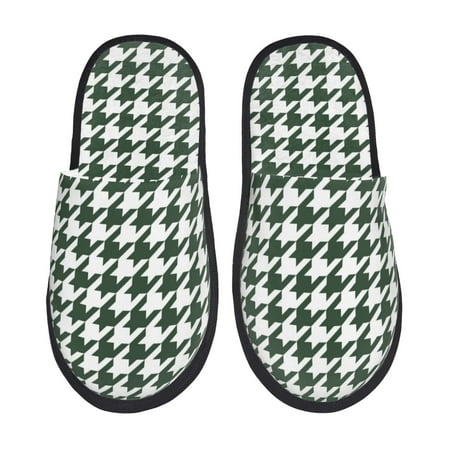 Balery Scottish Checkered Slient Indoor Furry Fleece Comfort House Shoes Soft Non-Slip Home Shoes Cotton slippers House Slippers-- Medium
