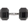 thumbnail image 3 of Rubber Encased Hex Dumbbell in Pairs  Singles or Set, 3 of 5