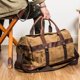 thumbnail image 2 of Bolso de equipaje Vintage de lona encerada para hombre, bolsos de viaje de cuero genuino para hombre, bolsos de lona grandes, bolso de fin de semana de viaje durante la noche, 2 of 4