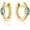 B-CZ Emerald, variant on Leander Stylish and Elegant Women's Copper-Gold Plated Earrings