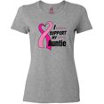 thumbnail image 3 of Inktastic Breast Cancer Awareness I Support My Auntie with Pink Ribbon Women's T-Shirt, 3 of 5