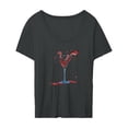 thumbnail image 2 of Camisetas Básicas Informales De Ajuste Holgado Con Cuello Redondo Para Vacaciones Deportivas, 2 of 8