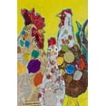 thumbnail image 2 of "Trois Poulet" Painting Print on Wrapped Canvas, 2 of 7