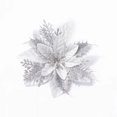 thumbnail image 1 of Flores artificiales de Navidad, polvo de brillo dorado y plateado, flores falsas, decoraciones para árboles de Navidad, adornos de Navidad para Año Nuevo, 1 of 4
