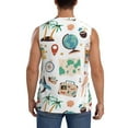 thumbnail image 4 of Lsque Travel1 Print Men's Cotton Blend Sleeveless Muscle Shirts (S-3XL)- Moisture Wicking, Odor Protection, UPF 30+,XX-Large, 4 of 8