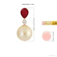 thumbnail image 4 of ANGARA Golden South Sea Cultured Pearl & Pear Ruby Drop Pendant in 14K Rose Gold for Women | June Birthstone, Birthday, Anniversary, Jewelry Gift for Women | Pearl Necklace, 4 of 9