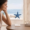 thumbnail image 6 of Starfish Tabletop Ornament Nautical Beach Style Decor With Base for Table Shelf Cabinet and Coastal Room Decor, 6 of 7