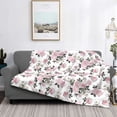 thumbnail image 2 of Naloa Rose Flowers Flannel Blankets - Thick and Warm Blanket for Winter, Soft Fuzzy Plush King Blanket for All Seasons80"x60", 2 of 6