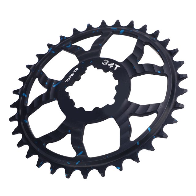 Plateau de Chaîne de Vélo en Alliage d'Aluminium, Design à Dents Positives Négatives, Haute Rigidité, Norme GXP, Alliage d'Aluminium 7075, Structure Creuse, pour Route, Sentier
