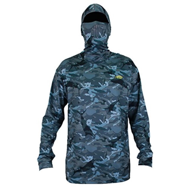Lt Blue Pick Size-Free Ship Aftco Fish Ninja Performance Fishing Sun Hoodie