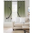 thumbnail image 2 of Sage Green Beige Blackout Curtains, Light Blocking Print Window Curtains, Ombre Ice Hockey Ball Sport Game Thermal Insulated Window Drapes for Living Room Kitchen Cafe 2 Panels, 84"W x 63"L, 2 of 9