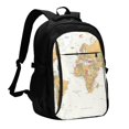 thumbnail image 1 of Kdxio World Map 1 Print USB Backpack with Charging Port Laptop Bag Large Capacity Travel Work School Bag, 1 of 7