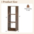 thumbnail image 3 of Gymax 2PCS 3-Cube Bookshelf Modern Vertical Bookcase w/ Anti-tipping Kits Coffee, 3 of 10