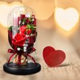 thumbnail image 6 of Two Rose Soap Bouquet with Glass Cover LED Light 3x7 Battery Handmade for Any Occasion, 6 of 6