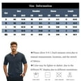 thumbnail image 3 of Yifymode Men’s Henley Shirt Casual Short Sleeve T-Shirt for Summer Beach Vacation,Sky Blue 2XL, 3 of 4