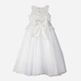 thumbnail image 2 of BADGLEY MISCHKA Girl's 3D Flower Pelpum Maxi Dress, White, 4, 2 of 2
