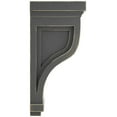 thumbnail image 2 of Ekena Millwork 4 3/4"W x 5"D x 10"H Traditional Recessed Wood Vintage Decor Corbel, Black, 2 of 6