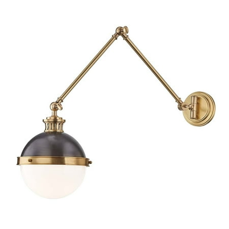 

One Light Swing Arm Wall Sconce 9.5 inches Wide By 21.25 inches High-Aged/Antique Distressed Bronze Finish Bailey Street Home 116-Bel-3365954