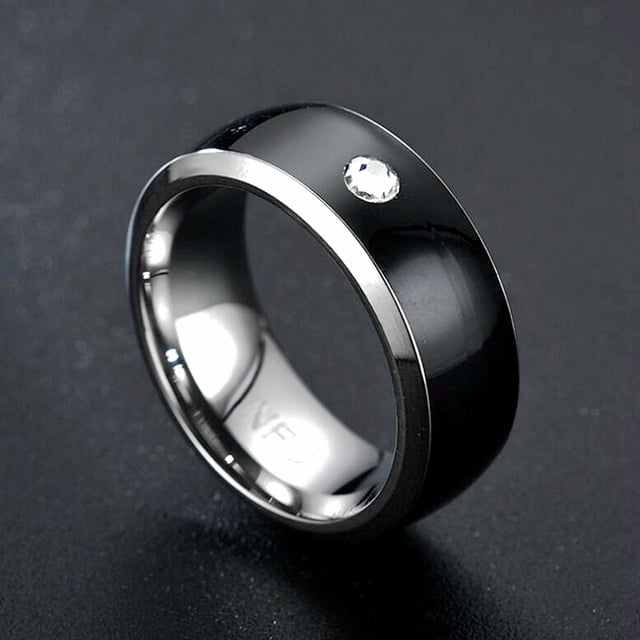 Fiudx Anillo Inteligente Nfc, Elegante Accesorio de Acero Inoxidable, Función de Intercambio de Datos Inalámbricos, Diseño Resistente Al Agua, Aplicación de Desbloqueo Móvil, Ideal para Entusiastas d