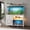 White, variant on DreamCurship Fish Tank Stand with Power Outlet and Led Light, Cabinet for 55-75 Gallon Aquarium, RGB Lighting Strip Ideal for Turtle Enclosure, Supports up to 1100 Pounds, Oak