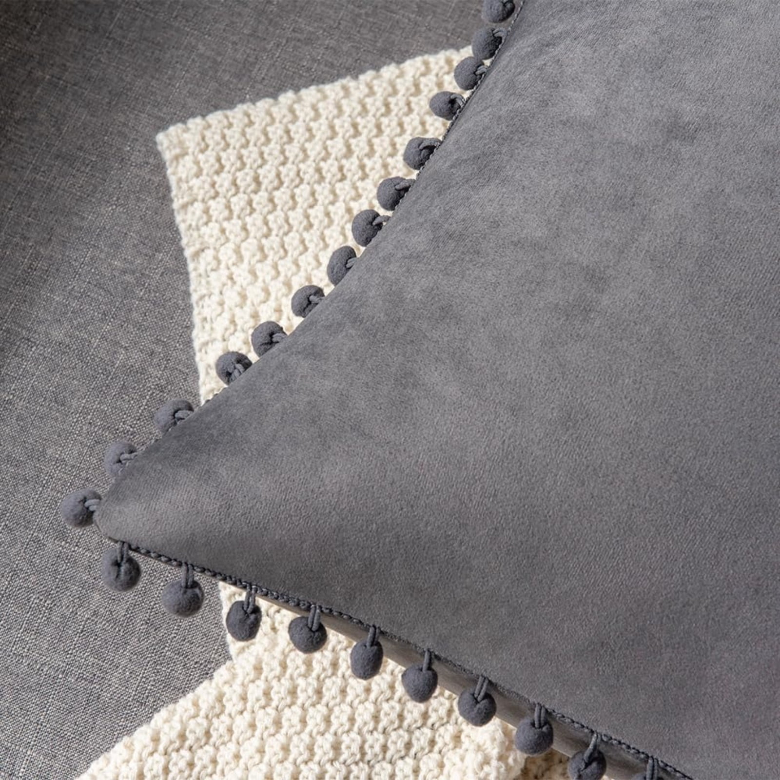20×20 Inch Decorative Throw Pillow Cover 2-Pack Soft Textured Accent Cushion for Sofa Bed Living Room Home Decor