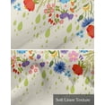 thumbnail image 6 of Colorful Flower Boho Linen Curtain Valance for Bedroom/Bathroom/Kitchen/Office/Living/Dining Room Windows,Modern Minimalist Tropical Leaves Pocket Topper Drapes Decorative Cafe Drapery Panel 42x18, 6 of 6