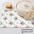 thumbnail image 5 of Placemat, Pioneer Flower Floral Print Pattern Place Mats Table Mat Set Of 2, PVC Washable Placemats for Party Kitchen Dining Decoration, 18x12 Inch, Fade Resistant, 5 of 6