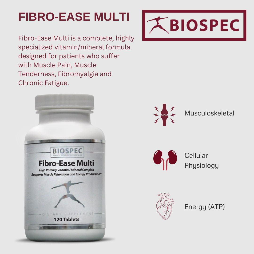 Biospec Nutritionals Fibro-Ease Multi - Contains Essential Vitamins & Minerals - Support Energy Production & General Health