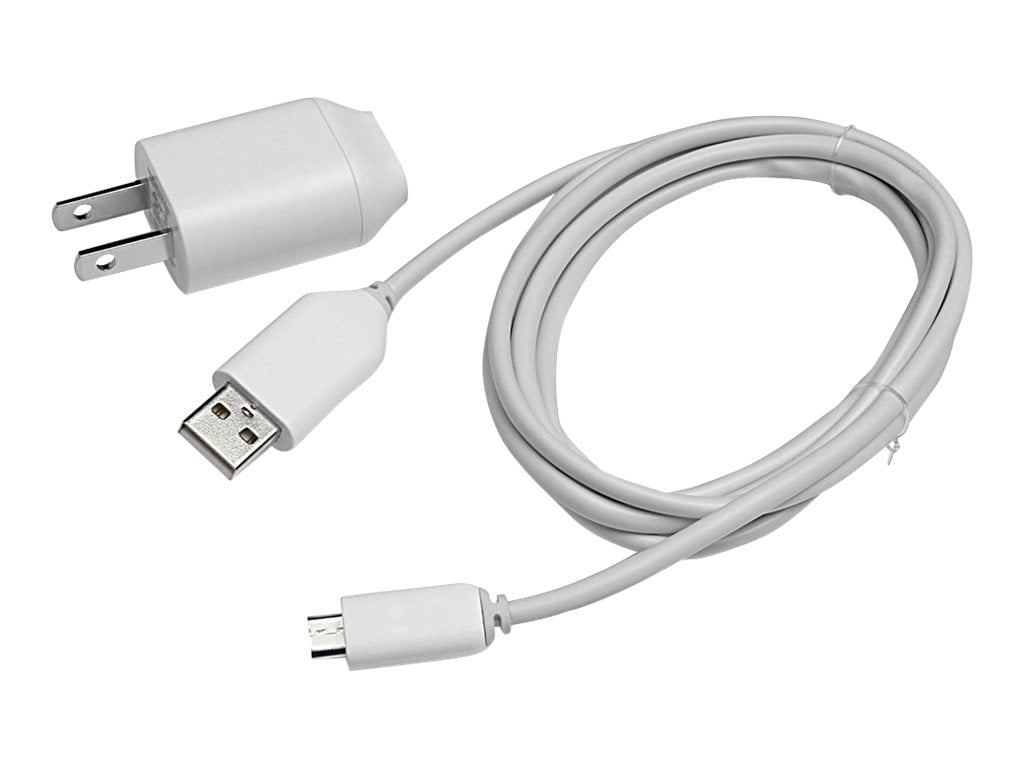 4XEM Combo Kit Power adapter (USB) on cable MicroUSB white