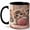 Black, variant on Cute Kitten Coffee Mug, Cozy Cat with Pink Yarn Pet Lover Design, 11 oz Ceramic Cup