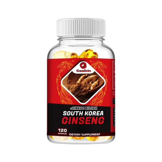 Ginseng rojo coreano Panax + Ginkgo Biloba: aumenta la energía, el estado de ánimo, la resistencia y el rendimiento - 120 s
