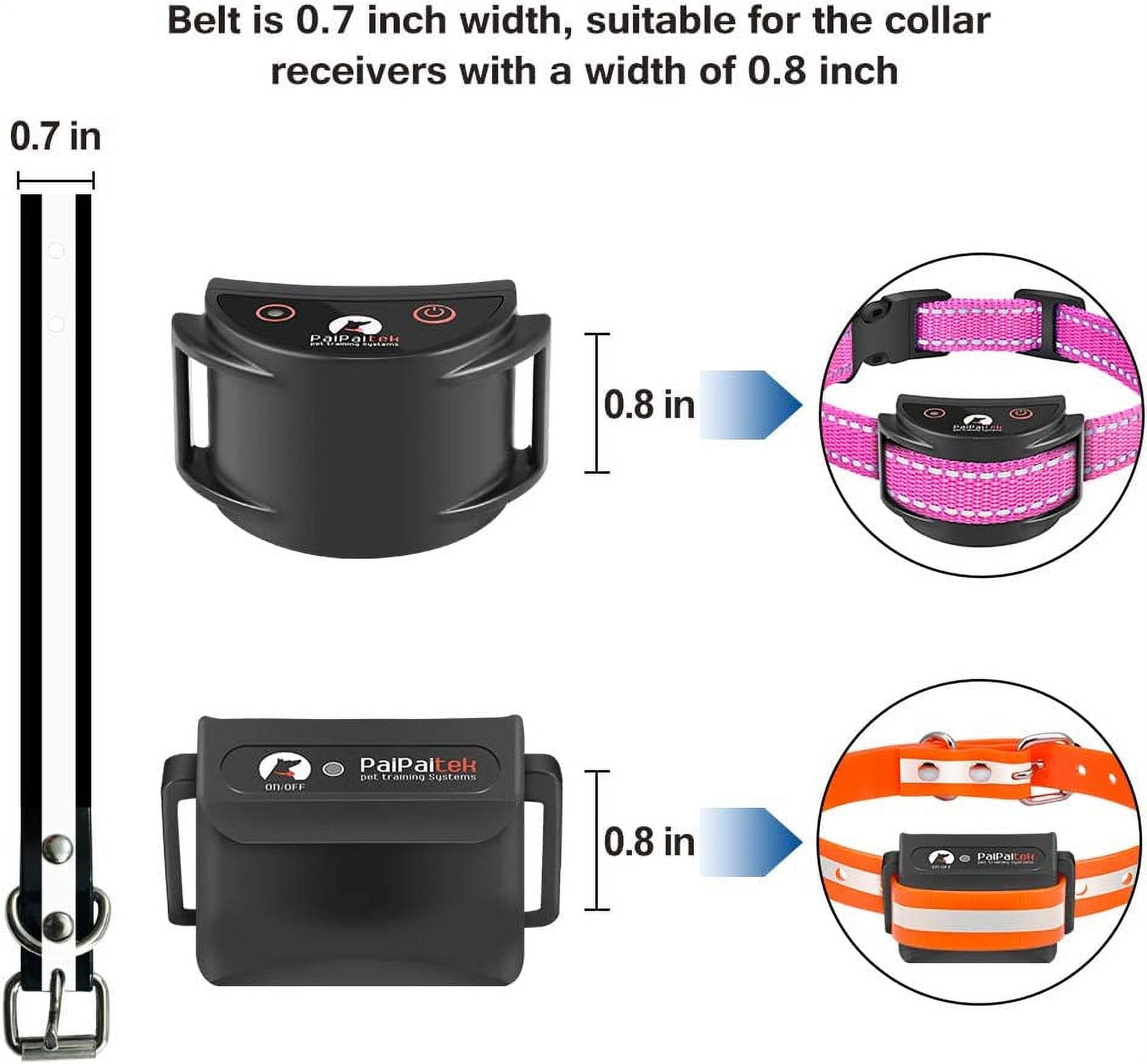 Paipaitek Shock Collar Replacement Strap, Reflective Adjustable Dog Replacement Collars Fits Most of Pet Fence and Bark Collars Receivers - Durable & Adjustable -2 Pack