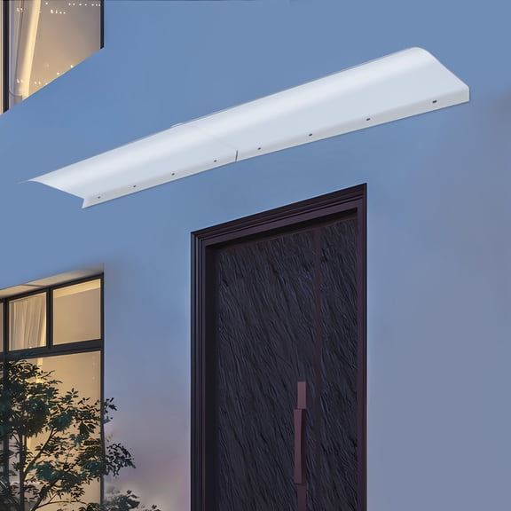 200×40cm Clear PET Rain Shelter Cover - Wall-Mounted Awning for Doors & Windows