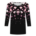 thumbnail image 5 of POTETI Valentine Blouse Romantic Three-Quarter Sleeve T-Shirts Casual Round Neck Love Graphic Gift for Girlfriend Tops, 5 of 5