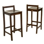 Macey Wood Bar Stool by GDF Studio