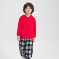 thumbnail image 4 of KPOPLK Boys Hooded Tees - Lightweight Performance Thermal Knit Sweatshirts Pullover Hoodie Long Sleeve Shirts for Boys Red Size 8-9 Years, 4 of 4