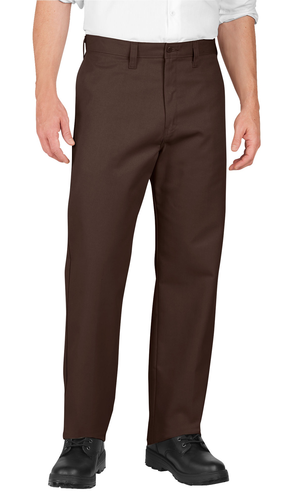 Industrial Flat Front Pants Brown 