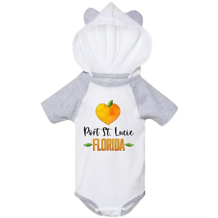 

Inktastic Port St Lucie Florida Orange in Heart Gift Baby Boy or Baby Girl Bodysuit