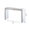 thumbnail image 5 of Joey 60 Inch Modern Bar Table, Lacquered White Finish, Composite Wood Frame, Saltoro Sherpi, 5 of 5