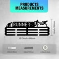 thumbnail image 2 of Medal Display Hanger Holder Runner Medal Holder 15.7” Awards Ribbon Hanger Medal Display Wall Rack Sports Medal Hanger Display for Sports Athletes Marathon Running Awards Cheer, 2 of 9