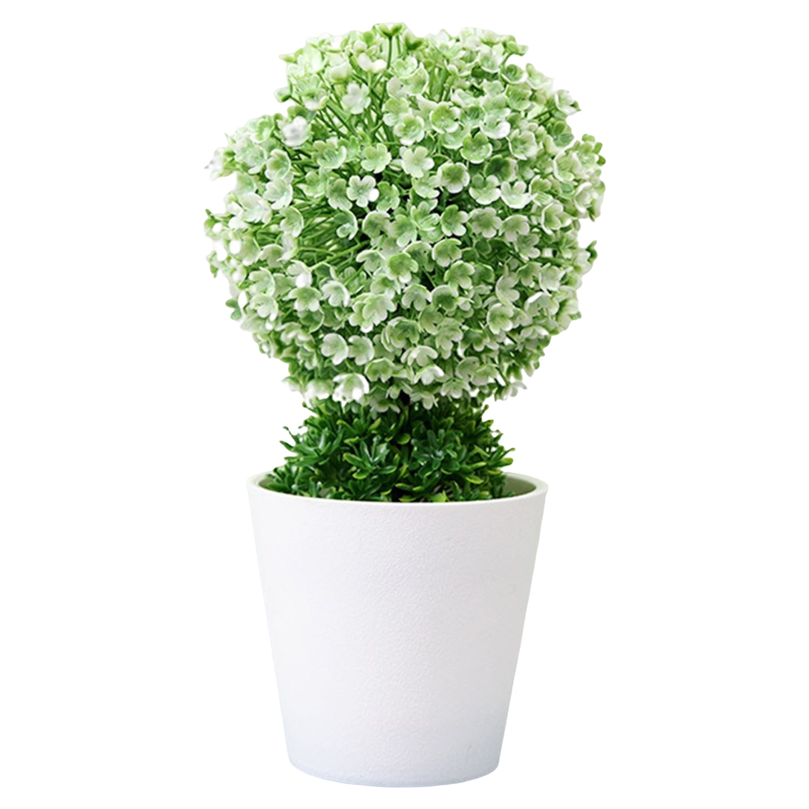 Mini Artificial Plants Plastic Fake Green Flower Topiary Shrubs with