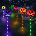 thumbnail image 4 of Juego de 6 luces solares para caminos con forma de calabaza, Homeleo, que cambian de color, 4 of 9