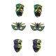 thumbnail image 2 of Juego de 6 Pendientes con Máscara de Carnaval Fernando Coloridos para Halloween Bodas Vacaciones Estilo A, 2 of 8